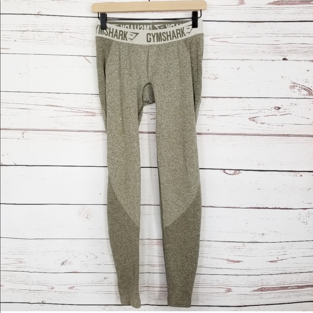 Like Brand New Medium Khaki Gym Shark Flex Leggings